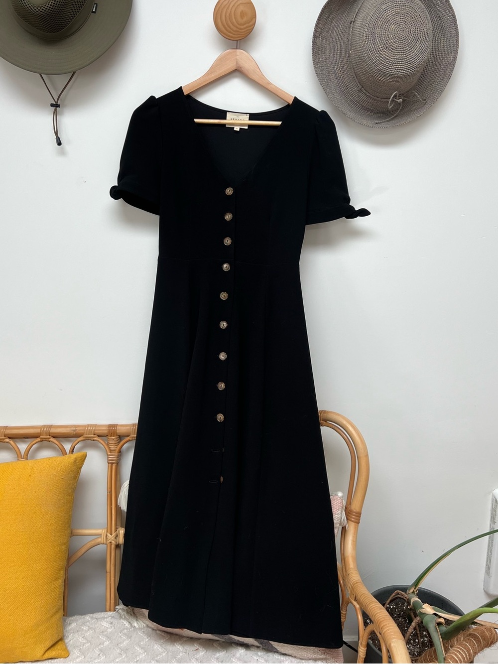 Sezane Black Vic Dress Size 2